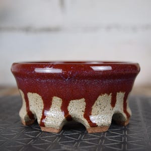 Petite jardinière n°400 faite main en verre brut pour bonsaï, cactus, plantes succulentes et autres plantes 4,1 x 4,1 x 1,85 po