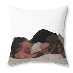 BTS Jungkook pillow, jungkook vlive pillow, jungkook decorative pillow, jungkook sleeping on v-live, BTS jungkook, JK sleeping pillow