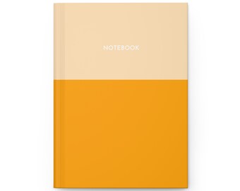 Notitieboekje met geel kleurblok | Gebonden | 150 gelinieerde pagina's