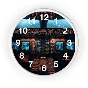 Aviation Wall Clock, Pilot Wall Clock, Airlines Wall Clock, Gift for ...