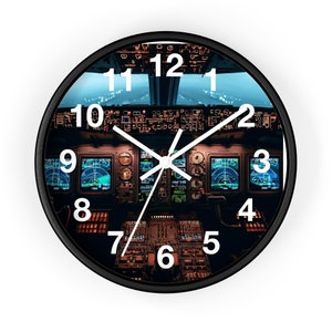 Aviation Wall Clock, Pilot Wall Clock, Airlines Wall Clock, Gift for ...