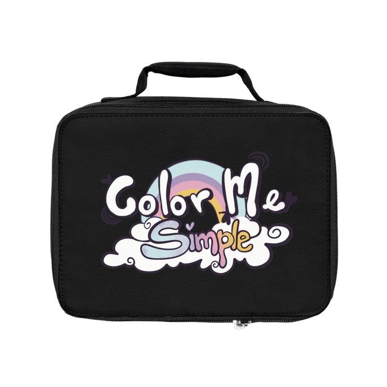 Color Me Simple Black Lunch Bag Etsy
