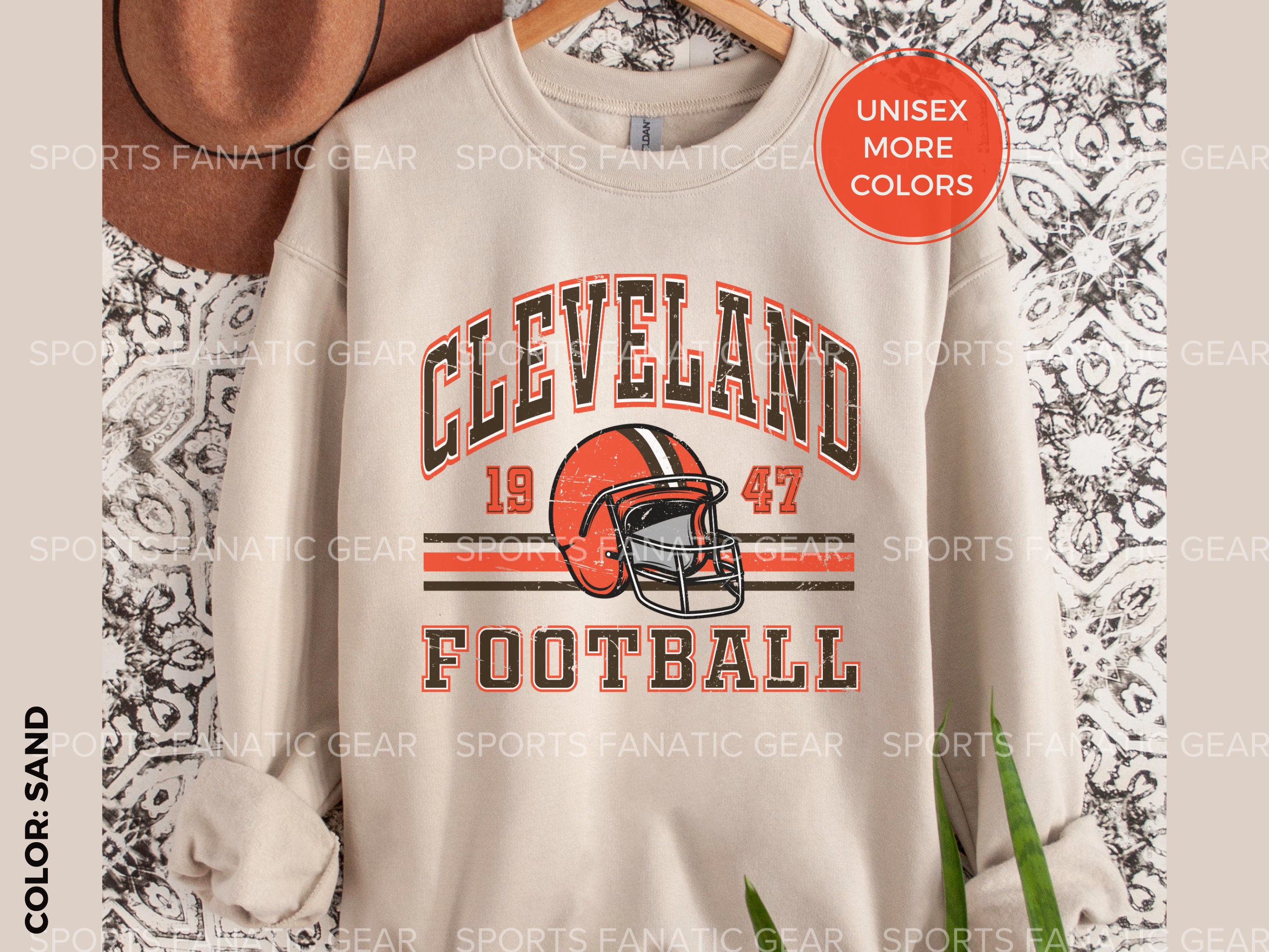 Cleveland Browns Crewneck Sweatshirt Trendy Vintage Style NFL - Etsy
