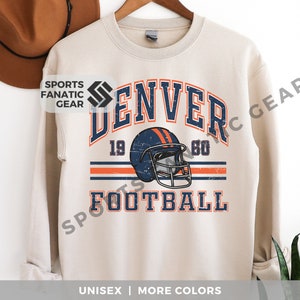 Denver Sweatshirt Crewneck, Trendy Vintage Style Football Shirt for Game Day