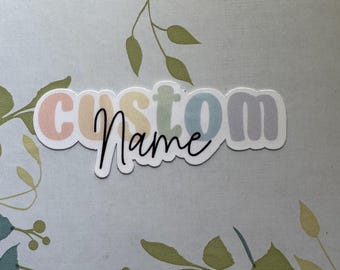 Customizable Colorful Name Sticker
