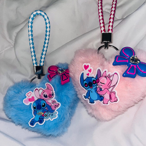 Stitch - Angel and Stitch - purse charm - key chain - bag charms - didney - Lilo and Stitch keychain - stitch keychain -