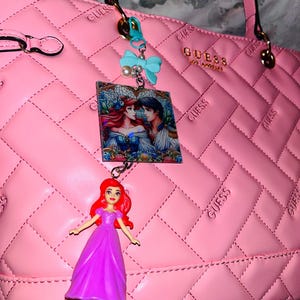 Ariel - princess keychain - The little mermaid - princess bag charm - purse charm - key chain - bag charms - didney -