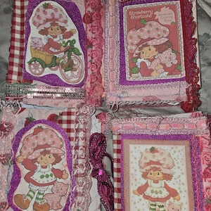 strawberry shortcake junkjournal, strawberry theme journals,