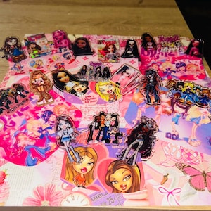 Clips de papelería acrílicos para muñecas de la década de 2000