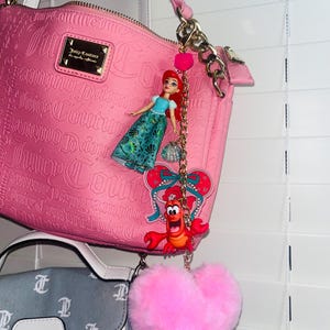 Ariel - princess keychain - The little mermaid - princess bag charm - purse charm - key chain - bag charms - didney -
