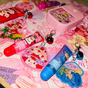 Strawberry  keychain - hand sanitizer-