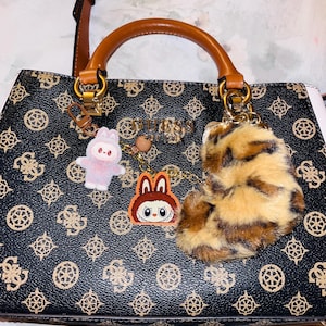 pink aesthetic monsters #coquetteaesthetic bag charm, pink monster bag charm, purse accessories
