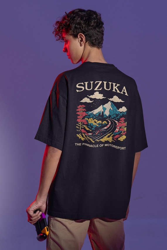 T-shirt De Course Vintage Benetton Formula Suzuka Japon Taille M Crème - Occasion Parfait état