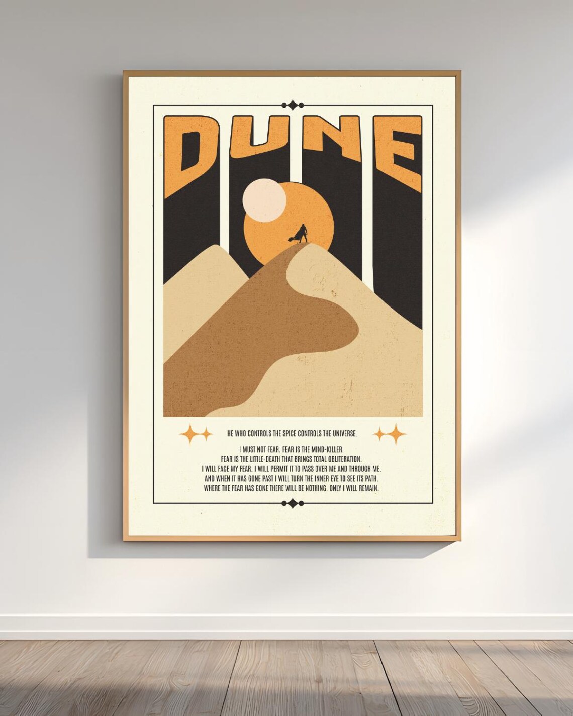 Dune Inspired Movie Poster – Sci Fi Film Wall Art – Printable Digital ...