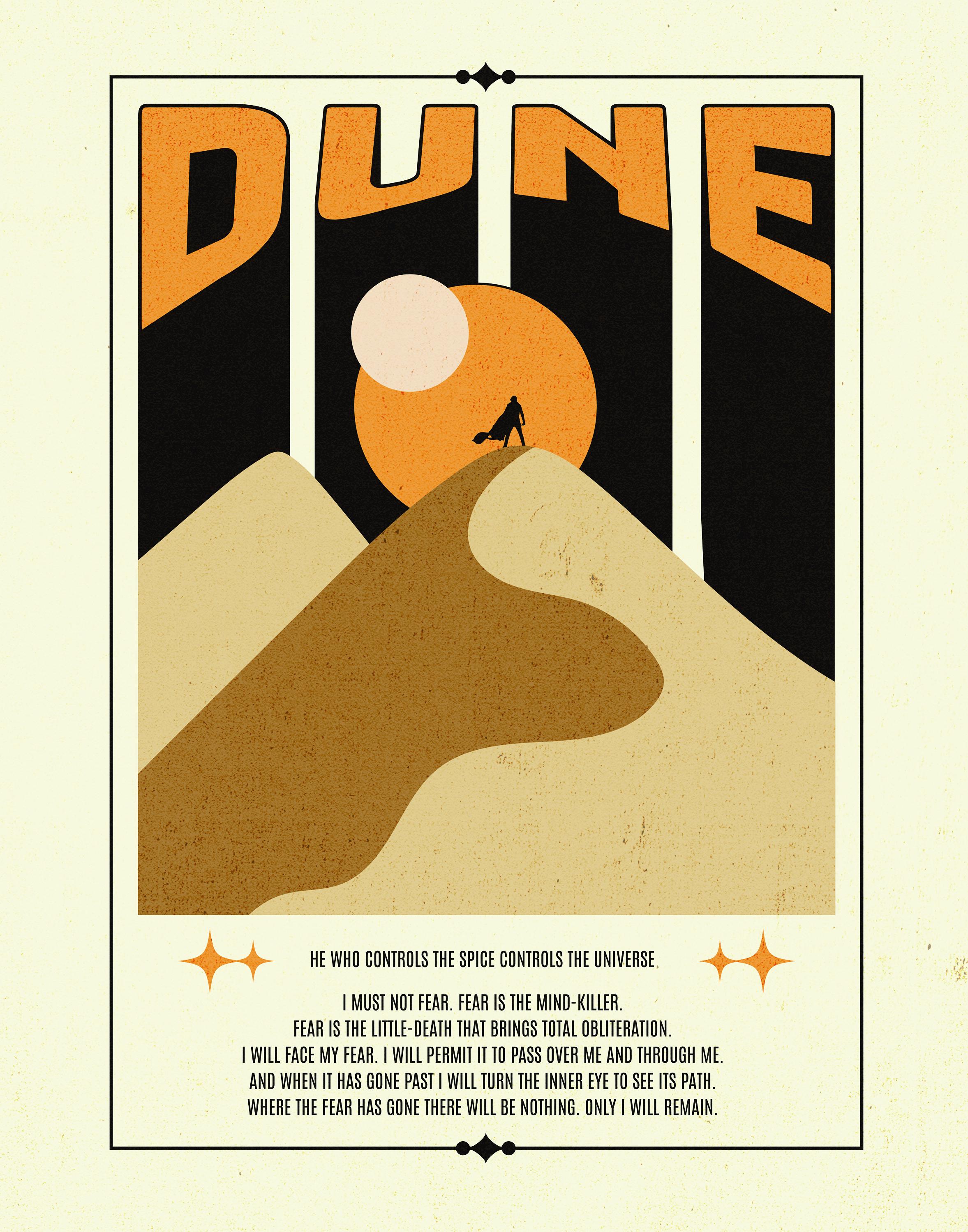 Dune Inspired Movie Poster – Sci Fi Film Wall Art – Printable Digital ...