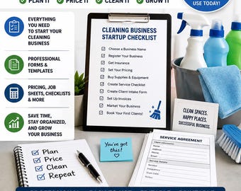 Cleaning Business Starter Kit | Forms, Templates, Checklist (PDF)
