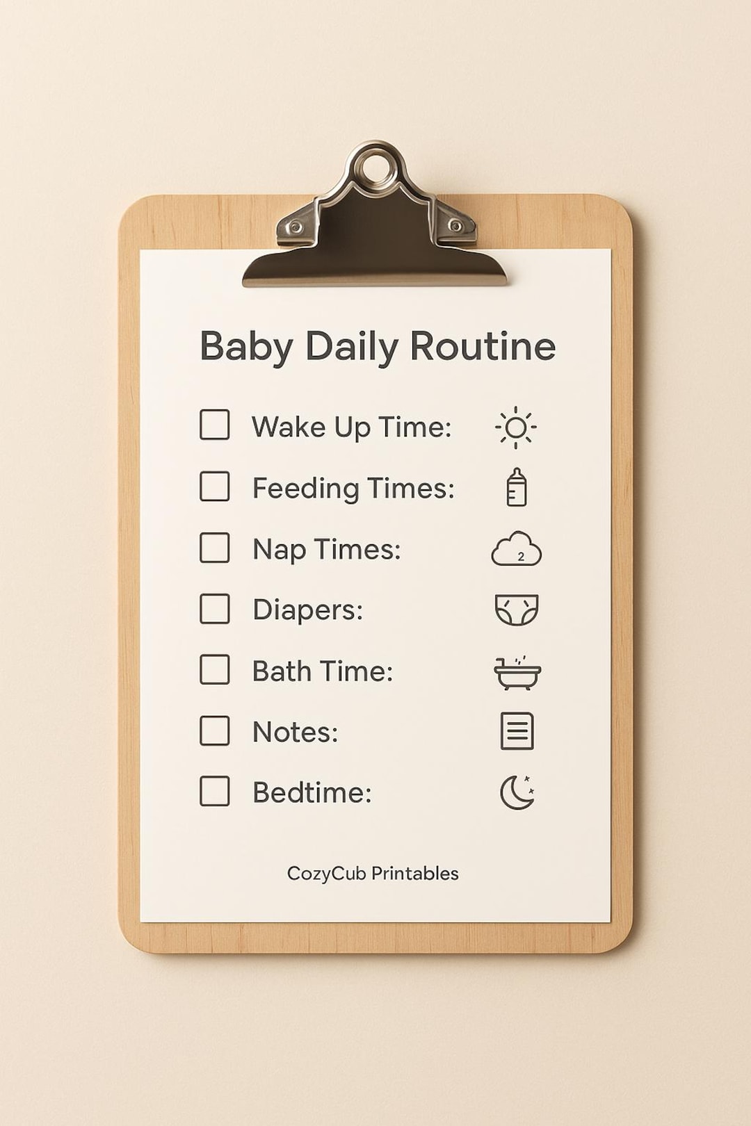 Daily Routine Activity Baby Baby Daily Routine Printable PDF – Newborn & Infant Schedule Chart for ...