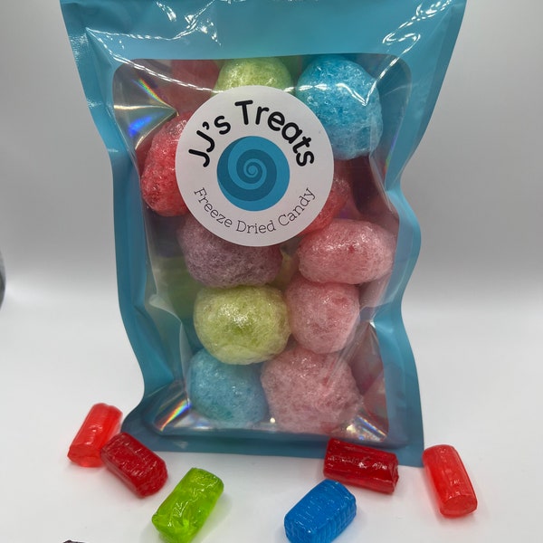 Freeze Dried Jolly Candy - Plus 1 Free Bag! - Space Food - Watermelon - Cherry - Green Apple - Grape - Blue Raspberry - Large bag - Dry