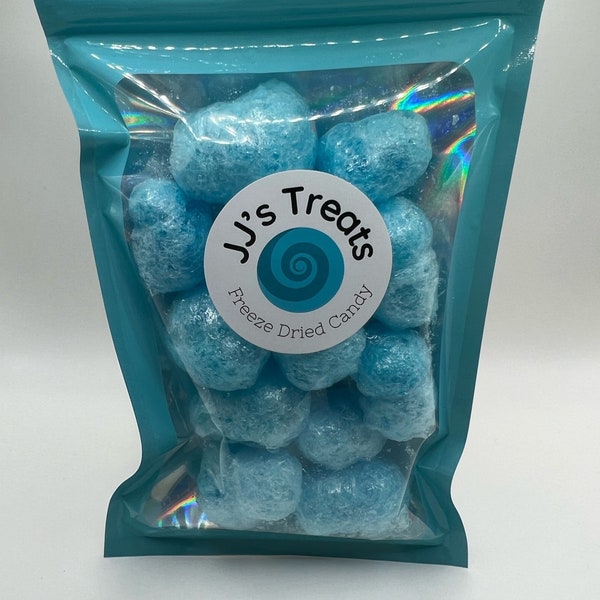 All Blue Raspberry - Freeze Dried Jolly Candy - Plus 1 Free Bag! - Space Food - Gluten Free - Vegan - Large bag - Dry
