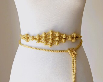 Gold belt handmade Sfifa Moroccan belt Bride bridesmaid belt caftan belt adjustable belt majdoul belt wedding belt artisanal dress belt