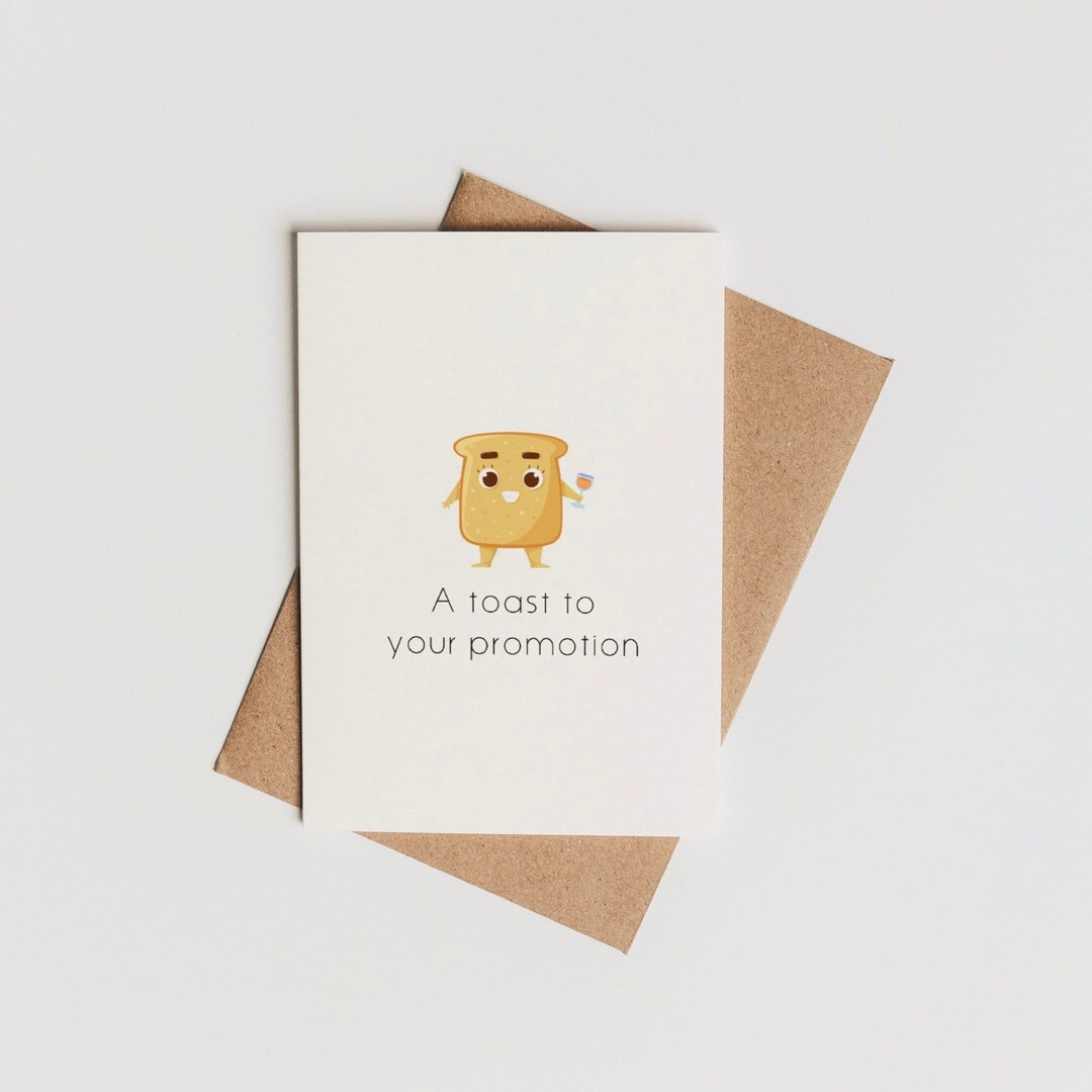 A Toast to Your Promotion Card Congratulations Cards for Etsy