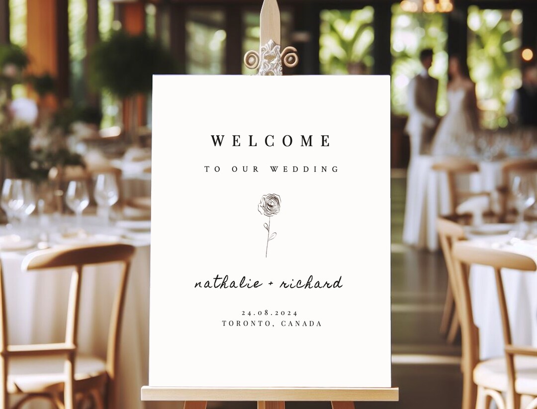 EDITABLE Wedding Welcome Sign Template, Printable, Instant Download ...