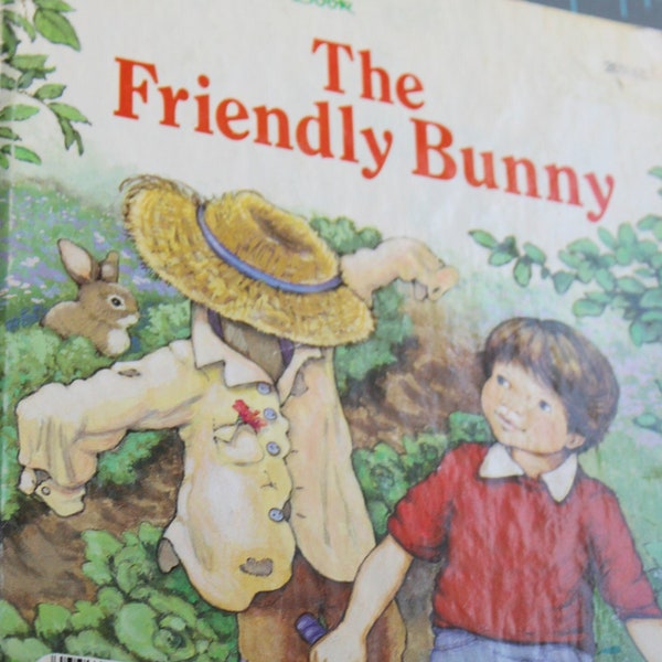 Vintage Little Golden Book The Friendly Bunny Written by Dorothy Kunhardt 1985