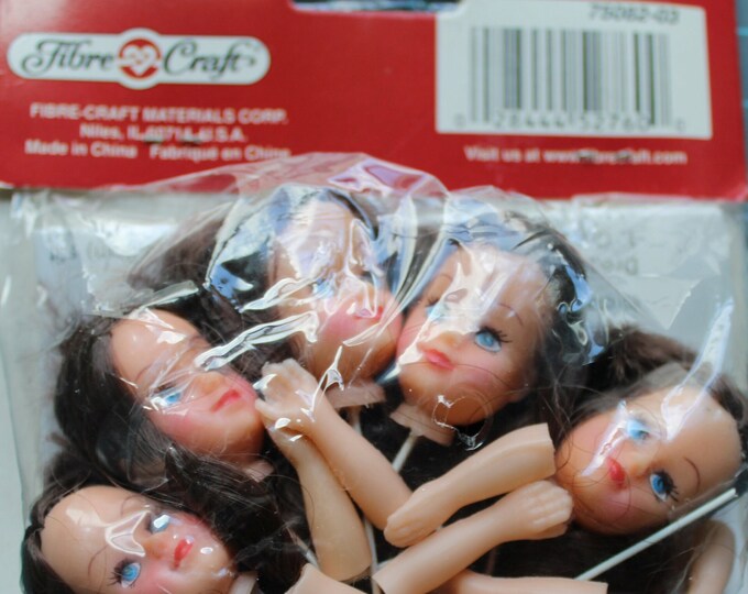 Vintage Fibre Craft Doll Heads and Doll Heads1 Inch 5