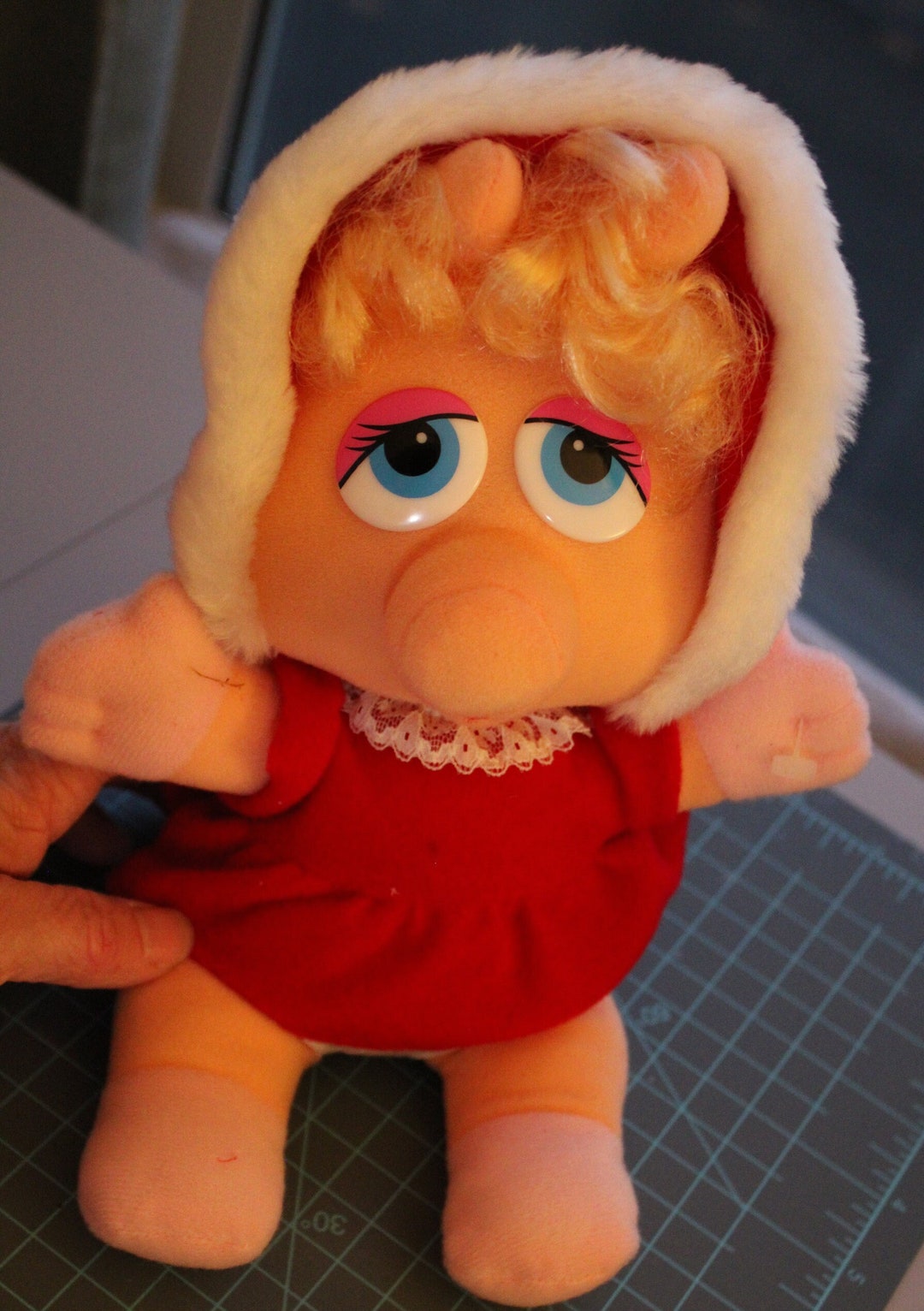 Vintage Miss Piggy Muppet Babies Christmas Stuffed Animal Etsy