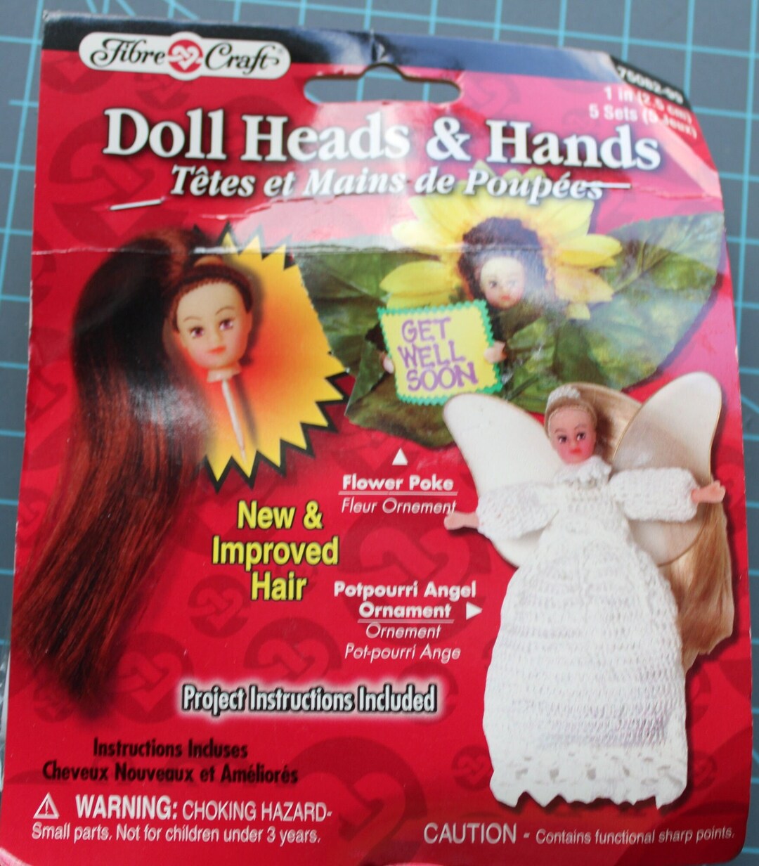 Vintage Fibre Craft Doll Heads and Hands 1 Inch 5 Sets Etsy