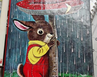 Vintage I Am A Bunny So Tall Board Book by Richard Scarry 1963