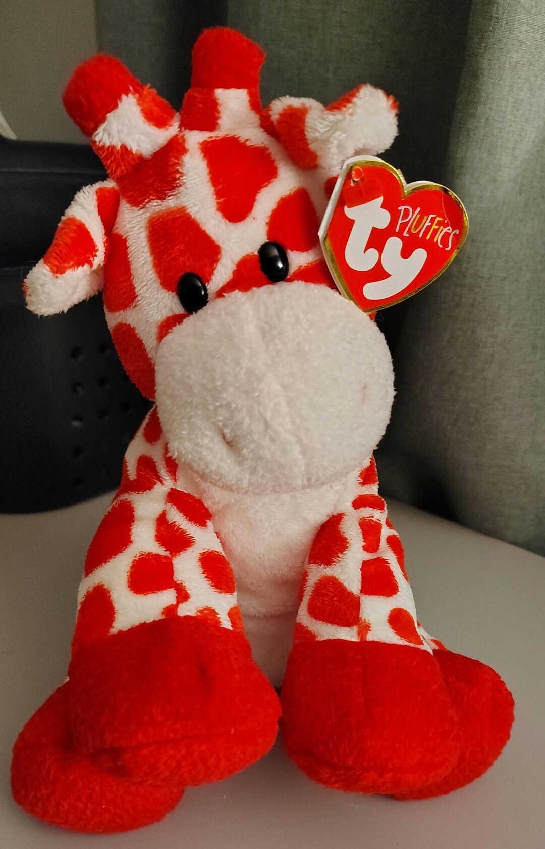 Ty Pluffies Collection 'kisser' the Red Giraffe (10 Inch) With Tag ...