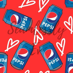 Pepsi, pepsi seamless, pepsi seamless file, pepsi digital download, soda, red white and blue, pepsi file, pepsi seamless pattern