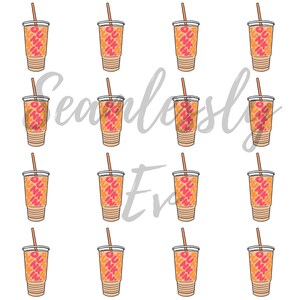 Dunkin, Dunkin Donuts, coffee, coffee seamless files, Dunkin seamless, Dunkin seamless pattern, Dunkin digital file, White Fabric Pattern