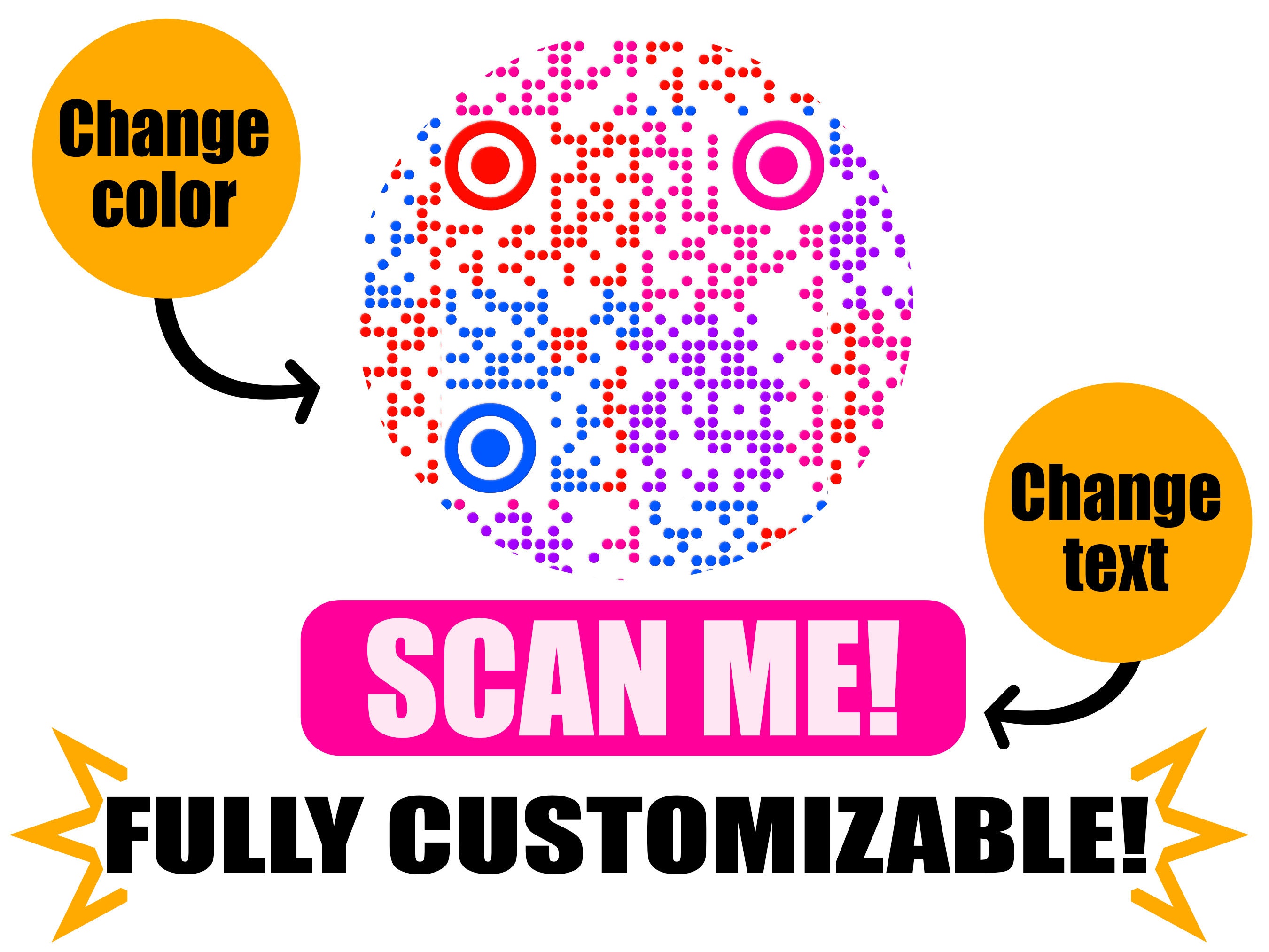 Circular QR Code in 24 Hrs Digital Download Best Selling Items Scan to ...