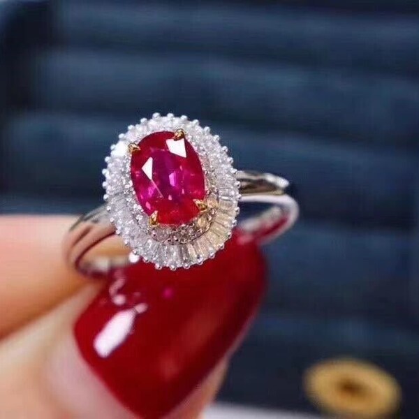 Natural Ruby Ring - Etsy