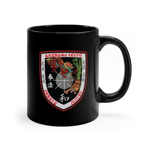American Martial Arts Systems Double logo 11oz Black Mug