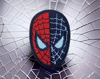 Os rostos do Homem-Aranha bordados em remendos de ferro! *FRETE GRÁTIS* (Tamanhos dos itens na descrição)
