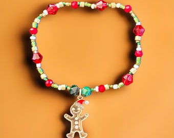 Gingerbread Man Christmas 7-inch Bracelet!