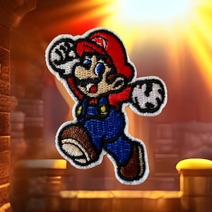 Toppe termoadesive ricamate Super Mario Heroes! *SPEDIZIONE GRATUITA* (Dimensioni articolo nella descrizione)