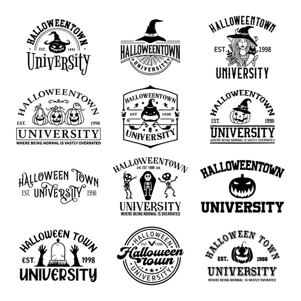 Halloweentown University SVG, Halloweentown 1998 PNG-bestand, Vintage Halloween Town University PNG, Halloweentown svg png, Pumpkin png