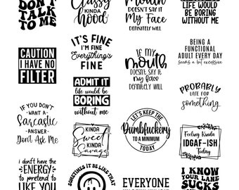 Sarcastic svg, Sarcasm Svg Bundle, Sarcastic Bundle Svg,Funny Svg Bundle, Funny quotes Svg Bundle, Sarcastic Sayings Svg Bundle, Sarcasm Svg