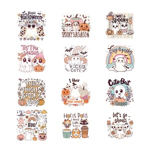 Retro Halloween Bundle PNG SVG, Halloween Vector, Ghost PNG svg, Pumpkin svg, Groovy Halloween, Halloween Designs Bundle