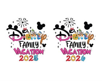 Family Trip 2025 Bundle SVG PNG, 2025 Family Vacation Png, Family Trip Sublimation Design, Vacay Mode Png, Magical Kingdom Trip 2025