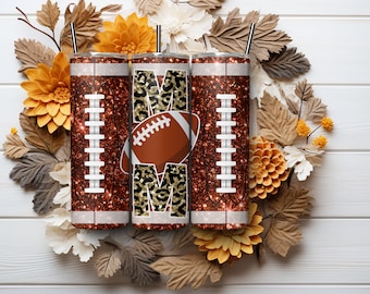 Football Mom Tumbler, Football Mom Tumbler Wrap, Football Mom 20oz Skinny Tumbler Sublimation Design, Football Mom Tumbler glass Wrap