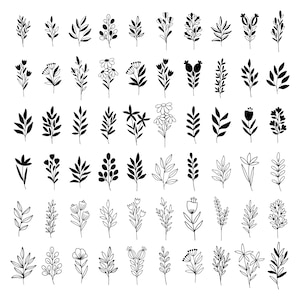 Wildflowers svg, Wild flower svg bundle, Botanical svg, Bouquet SVG, Floral svg, Flower clipart, flower sketch svg, Wildflowers Art Svg