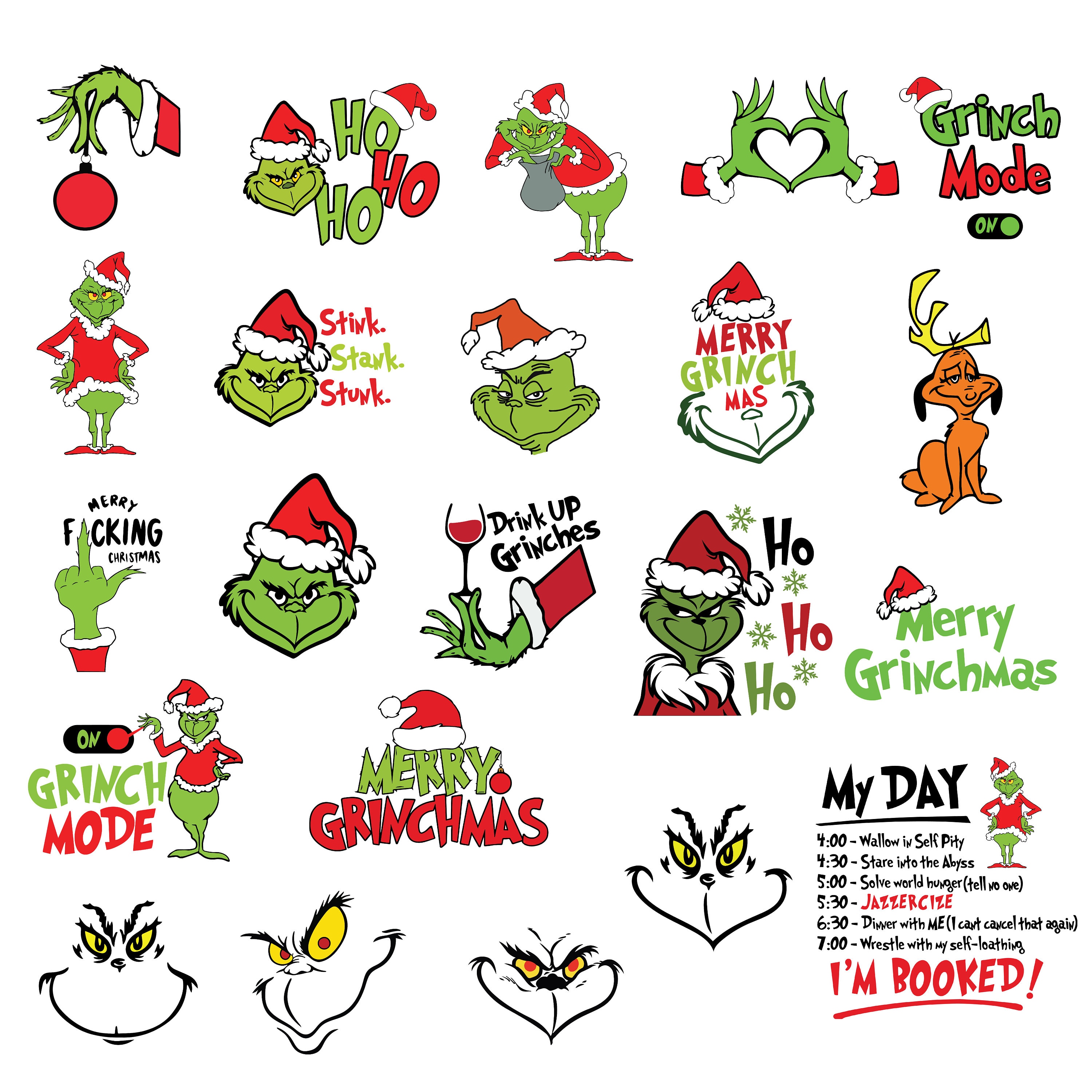 lllᐅ Download Grinch ew people - layer design cricut silhouette