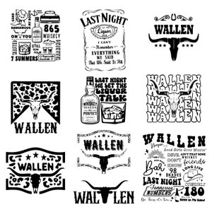 Bundle rétro Wall-en Bull Skull Walen Bundle Svg, Wall-en Bull Skull svg, Walen Png, Western Cowboy Png, Wall-en Cowboy Png, Svg de tête de taureau Walen