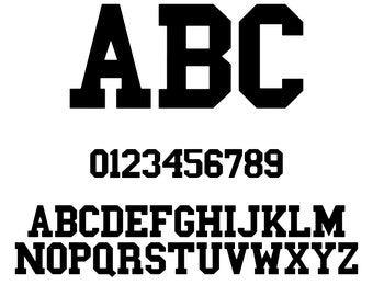 Varsity Font SVG, Varsity Distressed Font SVG, Varsity Alphabet Svg, Football SVG Alphabet, Distressed Varsity Svg, Sports Font Svg