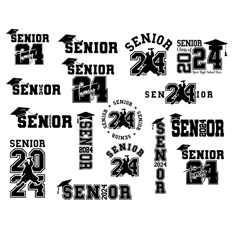 Senior 2024 SVG Class of 2024 SVG 2024 Graduate Seniors Etsy Canada